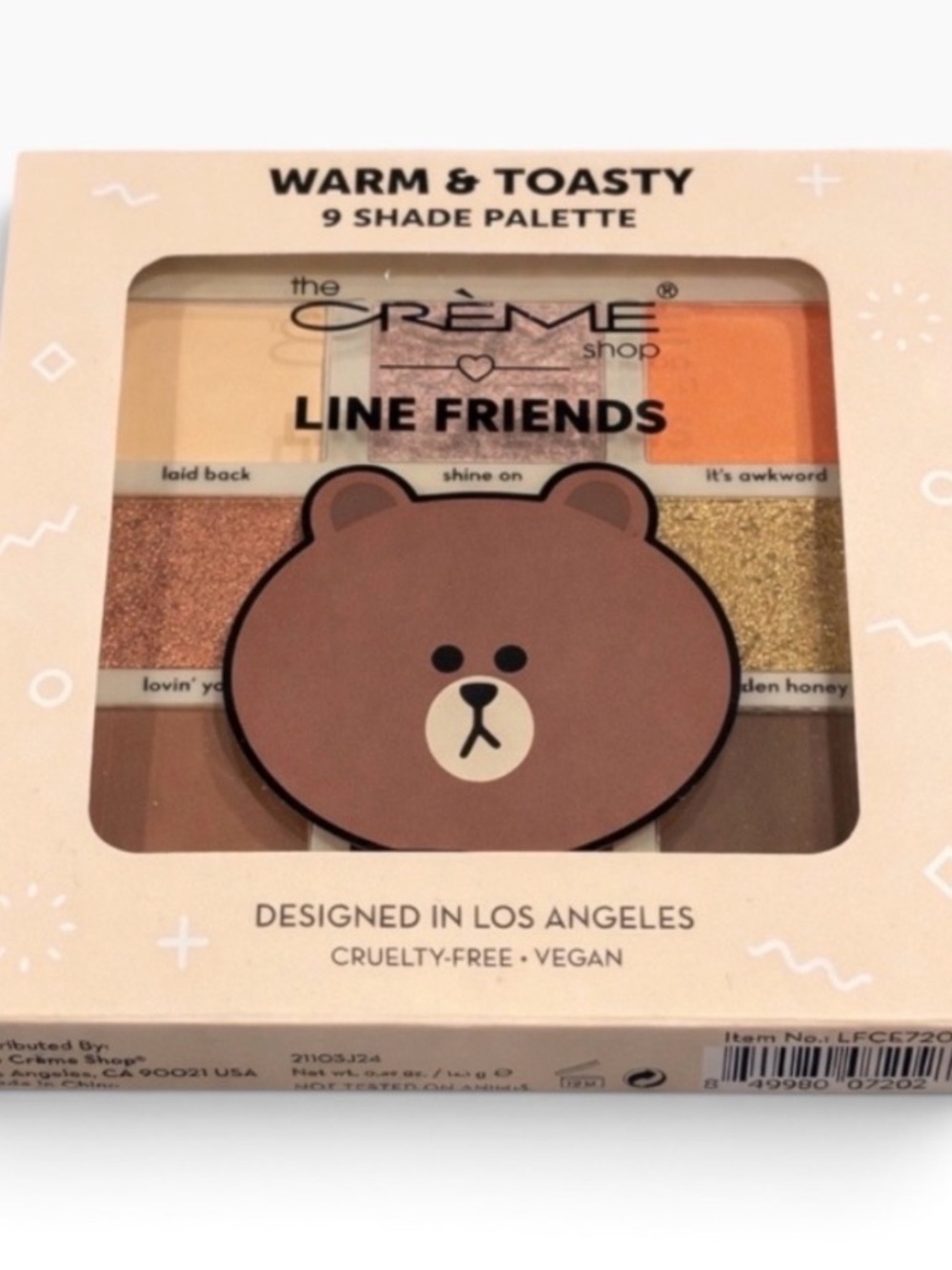 The Crème Shop x LINE FRIENDS Warm & Toasty 9-Shade Eyeshadow Palette - Brown